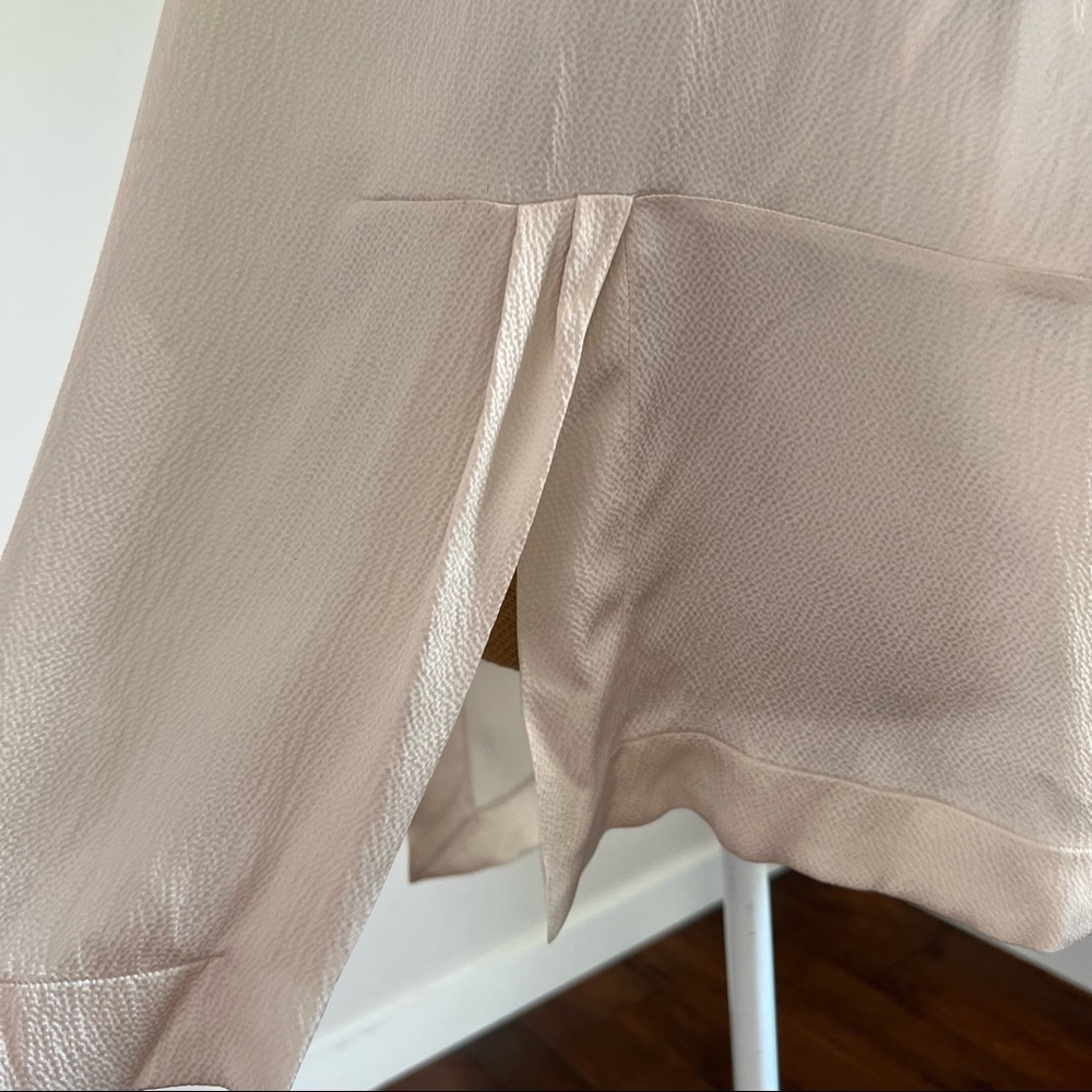 Fabiana Filippi High Neck Champagne Silk Sleeveless Blouse - Picture 4 of 15